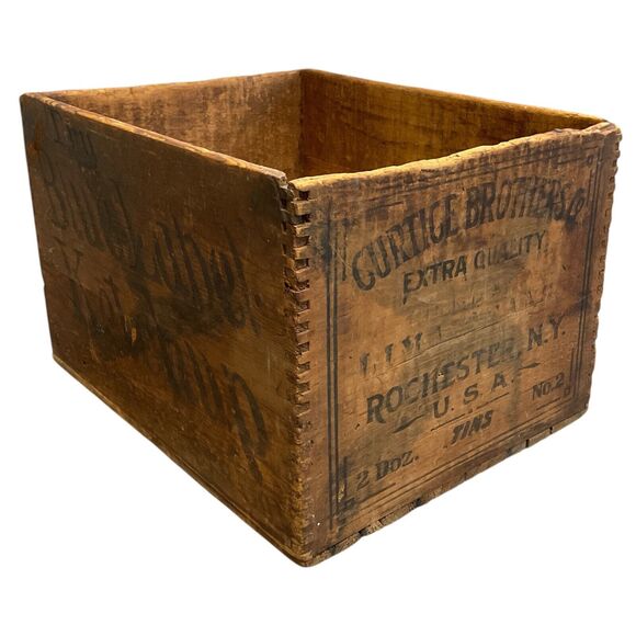 Blue Label Ketchup Crate Curtice Brothers Co Advertising Rochester NY - Picture 5 of 10